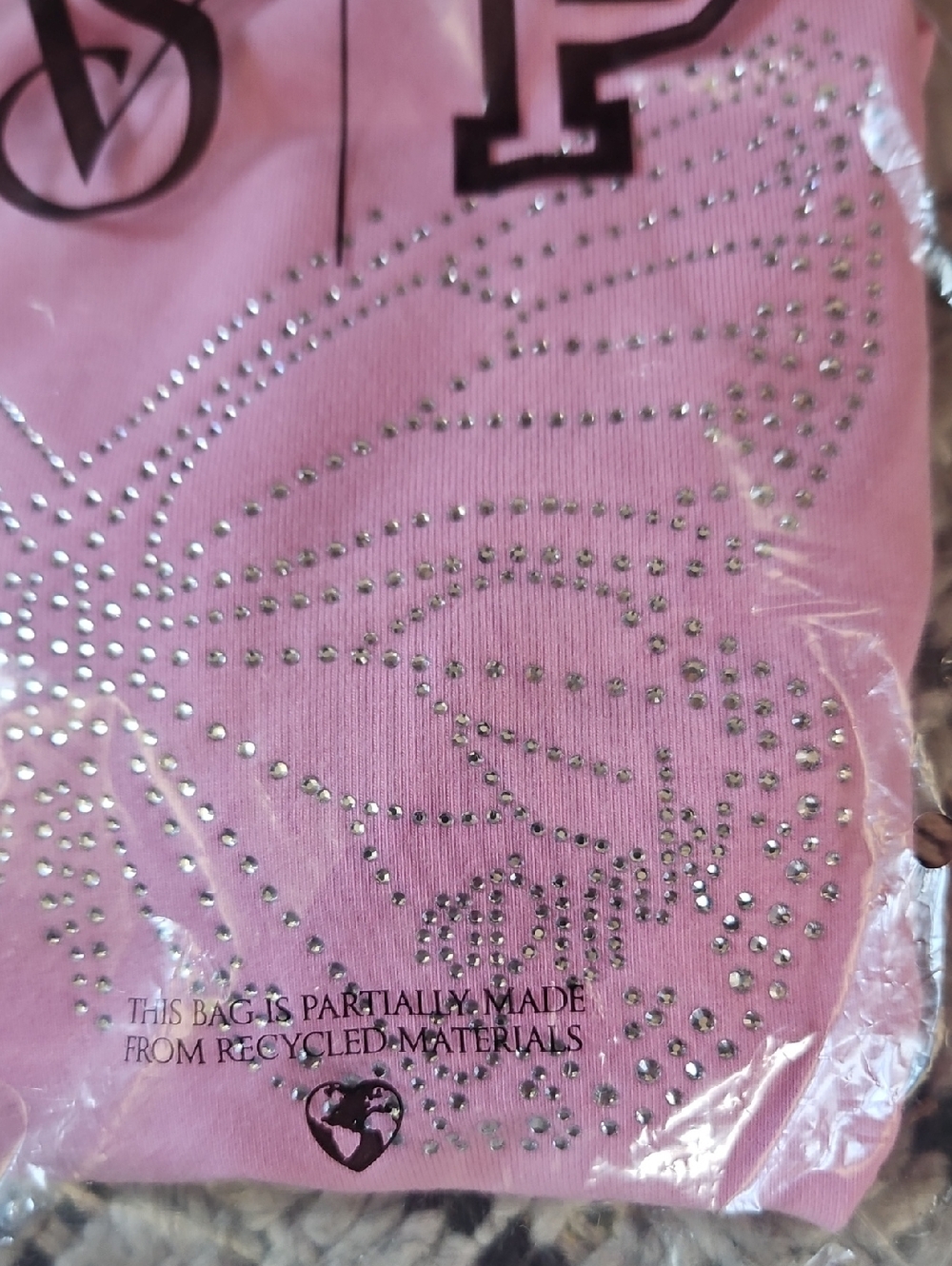 PINK VICTORIA'S SECRET All Day Ruched Tube Top Y2K PINK BUTTERFLY BLING New Med - Picture 8 of 12